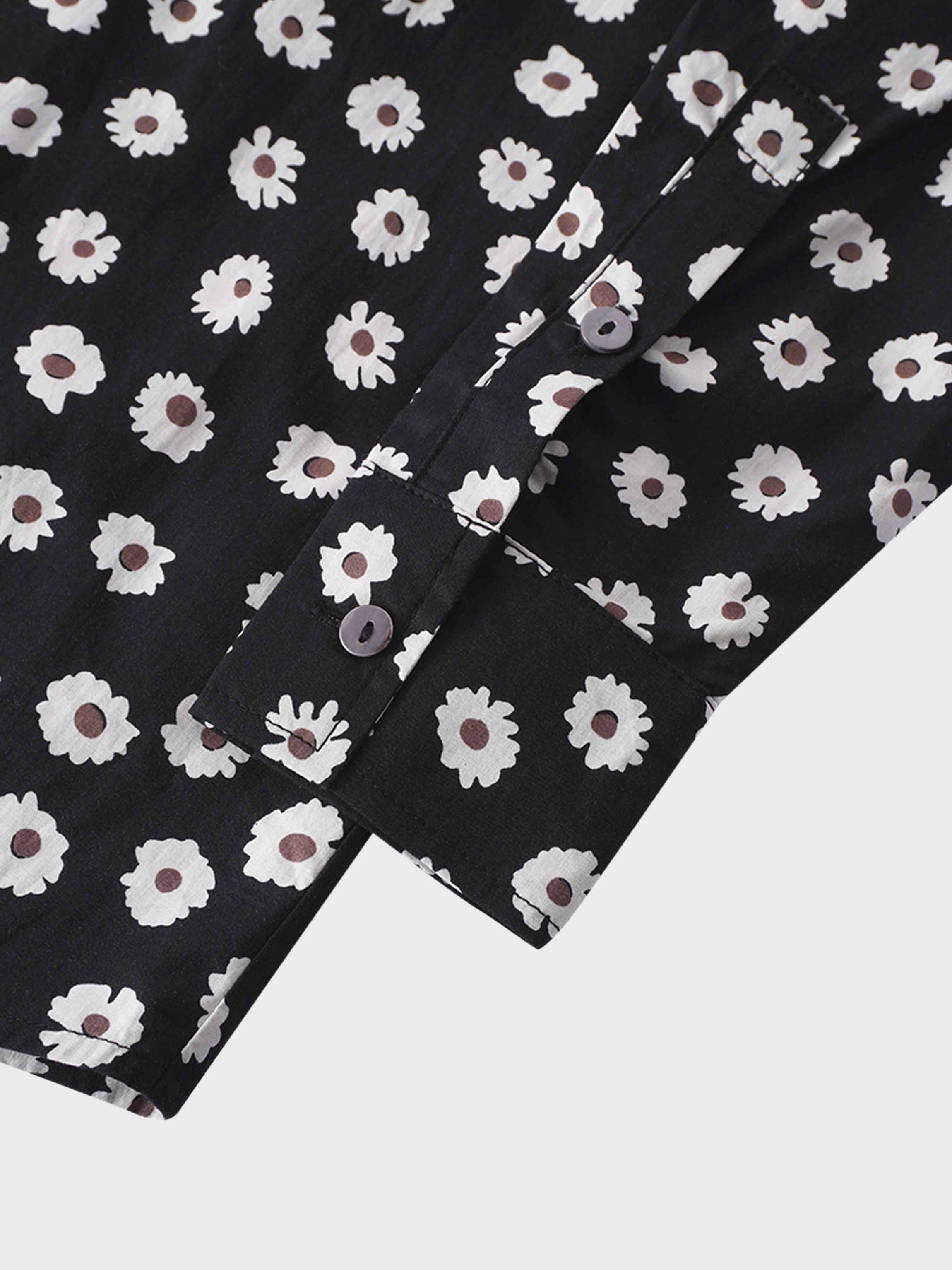 Puff Sleeve Blouse-Flower Poppy-4